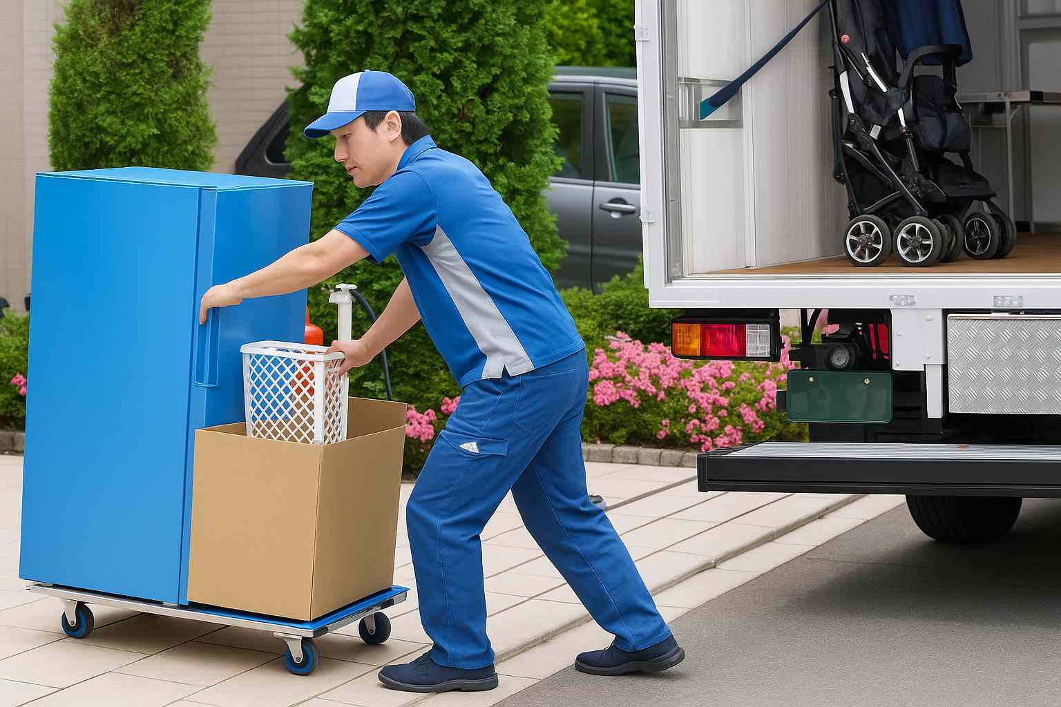 重い家具や家電もスタッフが安全に運び出します